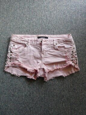 Pink Jean Shorts Billabong Women's Distressed   Size 27